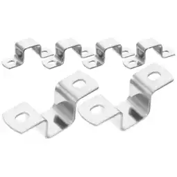 Walmart 6pcs Pipe Clamps 304 Stainless Steel U Brackets Heavy Duty Tube Strap Fixing Clips offer