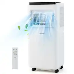 Walmart Costway 8000 BTU 250 Sq Ft Portable Air Conditioner, White offer