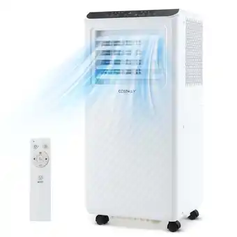 Walmart Costway 8000 BTU (5000 BTU DOE) 250 Sq Ft Portable Air Conditioner, White offer