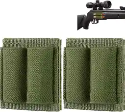 Walmart 2pcs-Round Bullet Holder Rifles Shotguns Buttstock Ammo Carrier Hook Loop Green offer