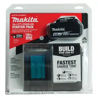 Walmart Makita 18V 2.0Ah Compact Lithium-Ion Battery and Charger Kit BL1820BDC1 offer