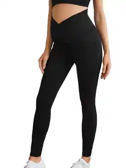 Walmart Maternity Leggings Solid Regular Black S offer