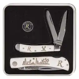 Walmart Remington 15685 Mule Deer Tin Collector Gift Set Folding Pocket Knife offer