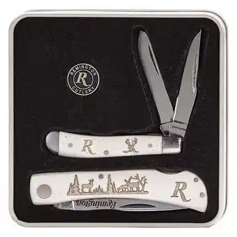 Walmart Remington 15685 Mule Deer Tin Collector Gift Set Folding Pocket Knife offer