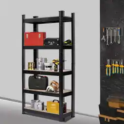 Walmart Yardi Yard 59.06 x 29.53 x 11.81 5-Tier Steel Shelving, Free Standing Shelving Unit, Black offer