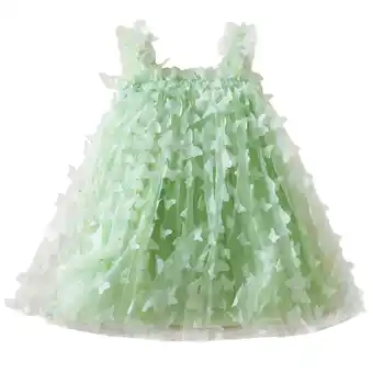 Walmart Toddler Girls' Dresses Sleeveless 3D Butterfly Tulle Princess Dance Party Clothes Dresses For Girls offer