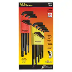 Walmart Bondhus 20199 Bondhus Ball End L-Wrench 22pc Multi-Pack in Sizes.050-3/8 offer