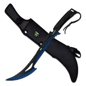 Walmart Zombie Killer Machete Full Slasher Sword - Blue Edge offer