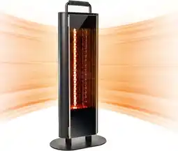 Walmart Open Box EAST OAK 1200W Patio Heater with Double-Sided Design Silent Heating - BLACK offer