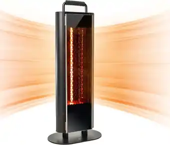 Walmart Open Box EAST OAK 1200W Patio Heater with Double-Sided Design Silent Heating - BLACK offer