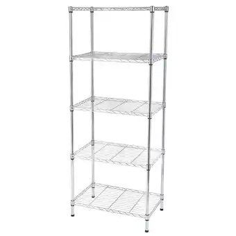 Walmart Hassch 5-Tier Metal Storage Shelf Wire Rack NSF certified, for Home Garage, Silver offer