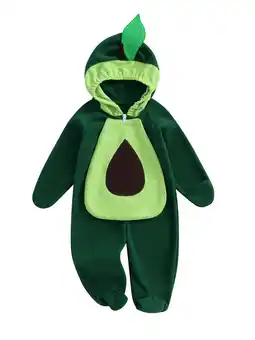 Walmart Bangyeer Baby Fall Avocado Romper Long Sleeve Hood Full Length Zipper Jumpsuit offer