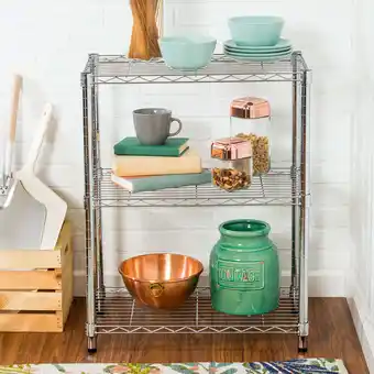 Walmart Honey Can Do 3-Tier Adjustable Shelving Unit with 250-lb Weight Capacity, Chrome offer