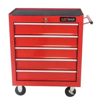 Walmart THOWDEE, 48.5 lb 24.25 Cold Rolled Steel 5-Drawers Rolling Tool Box Red offer