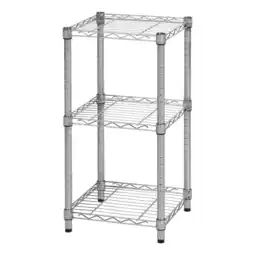 Walmart Honey-Can-Do 3-Shelf Steel Storage Shelves, Chrome, Holds up to 200 lb per Shelf offer