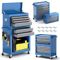 Walmart Airaj, 62.3 lb, 24.40 6-Drawer Rolling Tool Cabinet Blue offer