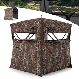 Walmart Costway 360 Degree One-Way See-Through Hunting Blind with Full-Open Door Carrying Bag offer