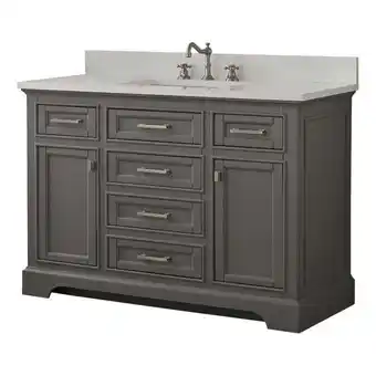 Walmart Design Element Milano 48 Solid Birch Hardwood Single Vanity in Grey offer