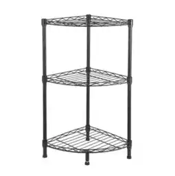 Walmart ZeloraGildan3-Tier Corner Shelf Display Rack Kitchen Bathroom Storage Wire Shelves Organizer offer