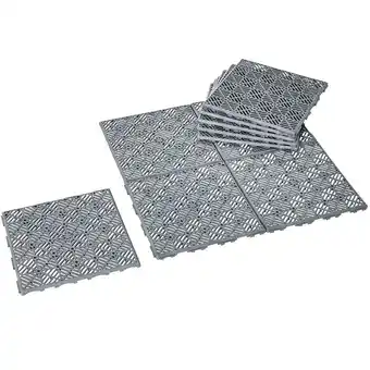 Walmart The Lakeside Collection 7 x 8 Gray Polypropylene Walkway Tiles, for Backyard 10 Piece offer