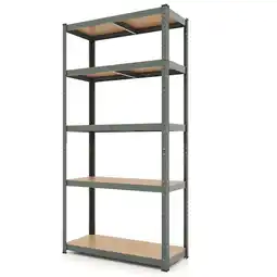 Walmart Costway 5 Tier Adjustable Garage Shelving Unit with 2000 lbs Max Load for Warehouse Blue offer