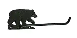 Walmart Zeckos Cast Iron Black Bear Wall Mounted Toilet Paper Holder offer