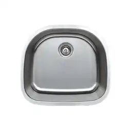 Walmart Wells Sinkware 24 in. 18 Gauge Undermount D-Shaped Single Bowl Stainless Steel Kitchen Sink offer