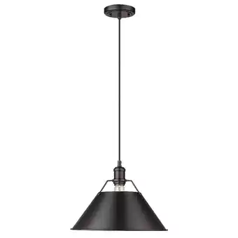 Walmart Orwell 1 Light Pendant in Matte Black with Matte Black Shade offer