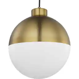 Walmart Progress Lighting P500148-30 Globe 12 Wide Led Pendant - Bronze offer