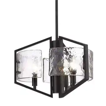 Walmart Golden Lighting 3162-3P Hwg Varsha 3 Light 17 Wide Taper Candle Pendant - Black offer