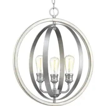 Walmart Progress Lighting P500093 Conestee 3 Light 21 Wide Chandelier - Galvanized Finish offer