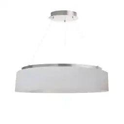 Walmart Dainolite CIR-2634C-SV-790 Circulo 1 Light 34W Chandelier, Silver & White offer