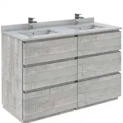 Walmart Fresca Stella 48 Double Bathroom Cabinet w/ Top & Sinks in Ash Gray offer