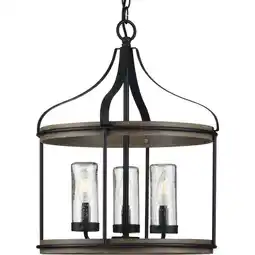 Walmart Progress Lighting P500235 Brenham 3 Light 16 Wide Taper Candle Chandelier - Black offer