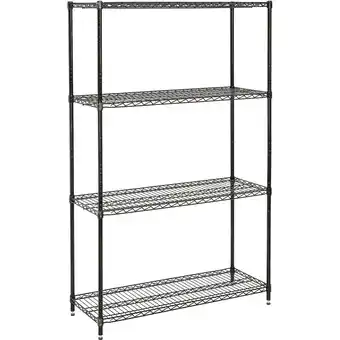 Walmart Nexel Medium Duty Wire Shelving Unit, Black Epoxy, 36W x 18D x 74H offer