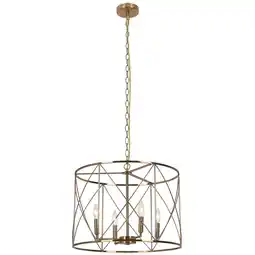 Walmart Dainolite Calah 4 Light Chandelier Aged Brass offer