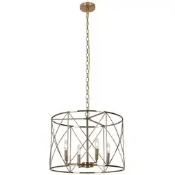 Walmart Dainolite Calah 4 Light Chandelier Aged Brass offer