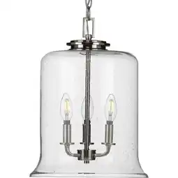 Walmart Progress Lighting P500239 Winslett 3 Light 13 Wide Taper Candle Pendant - Nickel offer