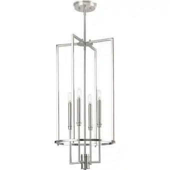 Walmart Elara Collection Four-Light New Traditional Brushed Nickel Chandelier Foyer Light offer