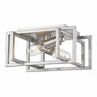 Walmart Tribeca Flush Mount in Pewter with Pewter Accents offer