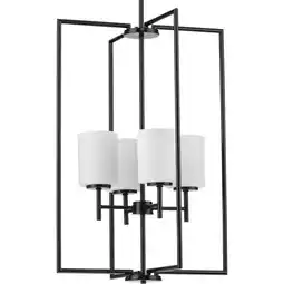 Walmart Progress Lighting P500206 Replay 4 Light 18 Wide Cage Chandelier - Black offer