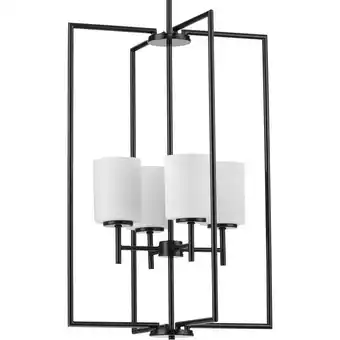 Walmart Progress Lighting P500206 Replay 4 Light 18 Wide Cage Chandelier - Black offer