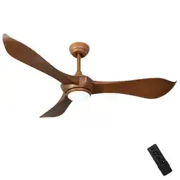 Walmart Gymax 52 Inch Ceiling Fan with Light Reversible DC Motor w/6 Wind Speeds & 8H Timer offer