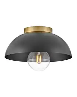 Walmart Lark Stu 83301BK Mid-Century Modern Small Flush Mount Ceiling Light Fixture - Black offer