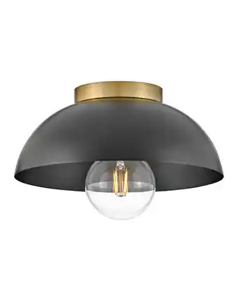 Walmart Lark Stu 83301BK Mid-Century Modern Small Flush Mount Ceiling Light Fixture - Black offer