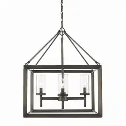 Walmart Smyth 4 Light Chandelier in Gunmetal Bronze with Clear Glass offer