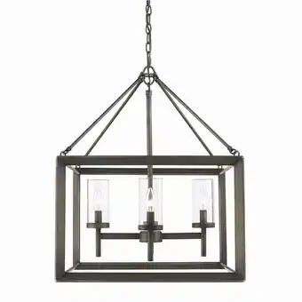 Walmart Smyth 4 Light Chandelier in Gunmetal Bronze with Clear Glass offer