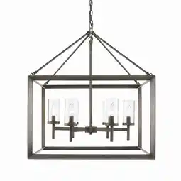 Walmart Smyth 6 Light Chandelier in Gunmetal Bronze with Clear Glass offer