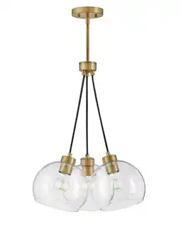 Walmart Lark 83013 Rumi 3 Light 18 Wide Multi Light Pendant - Brass offer