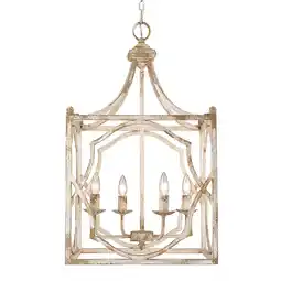 Walmart Laurent 4-Light Pendant in Antique Ivory offer